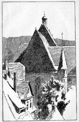 An der Universitätskirche Marburg (Otto Ubbelohde, um 1906)
